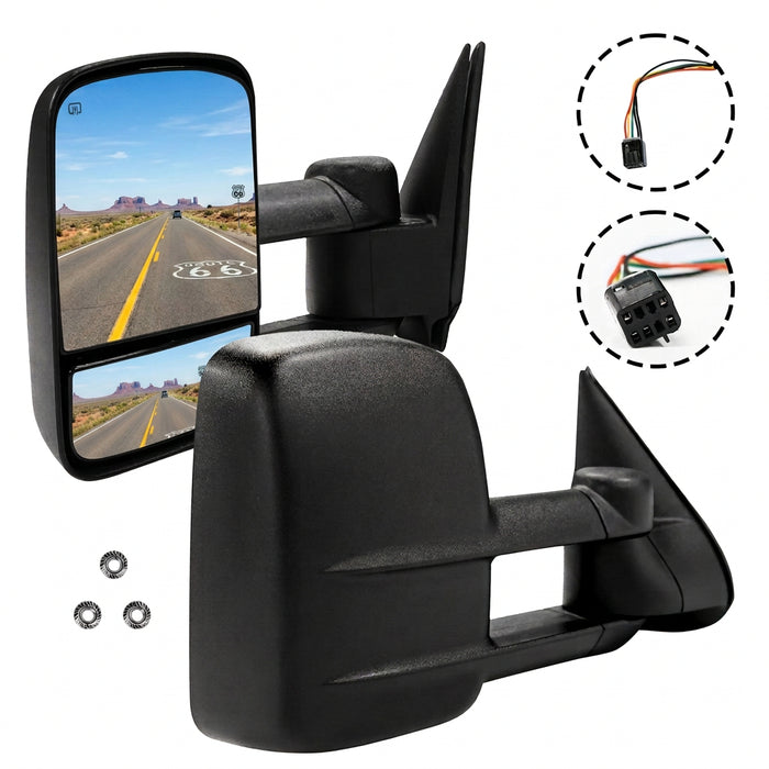Seguler Power Heated LED Towing Mirrors Pair for 1999-2019 Chevy Silverado GMC Sierra