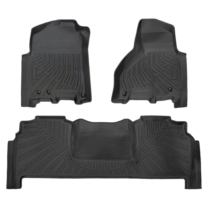 Seguler All-Weather TPE Floor Mats for 2010-2018 Dodge Ram 2500 3500 Mega Cab