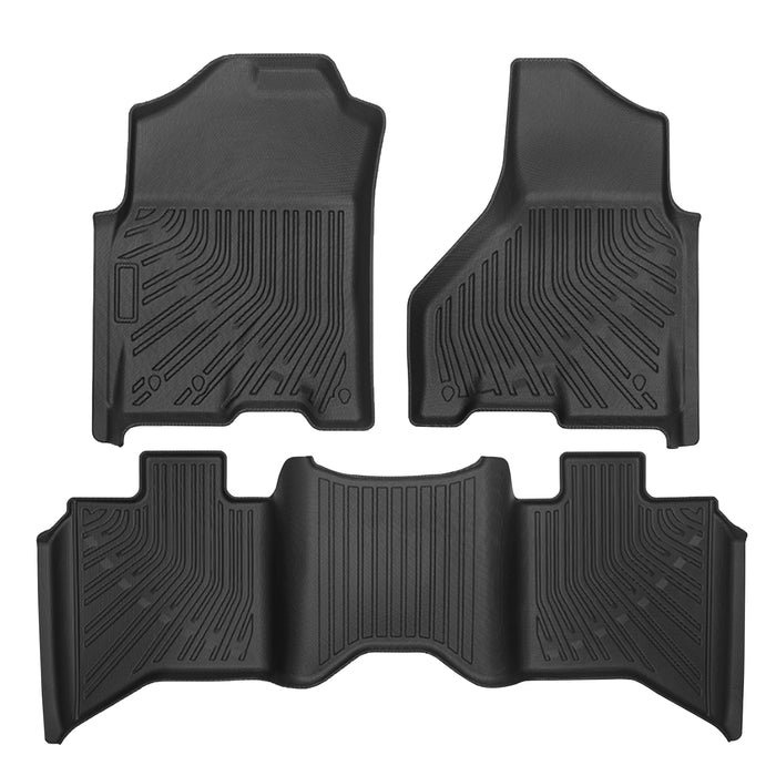 Seguler All-Weather TPE Floor Mats for Dodge Ram 2013-2018 1500 2500 3500 & 2019-2024 1500 Classic Crew Cab