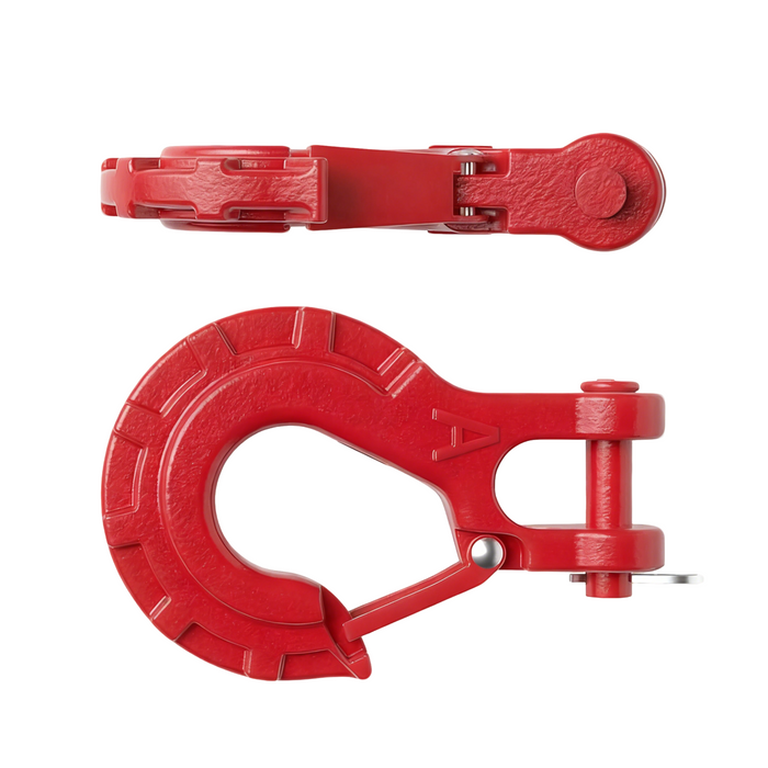 Seguler 3/8" Heavy Duty Forged Steel Winch Hook 33,000 lbs Max Strength, Integrated Safety Latch