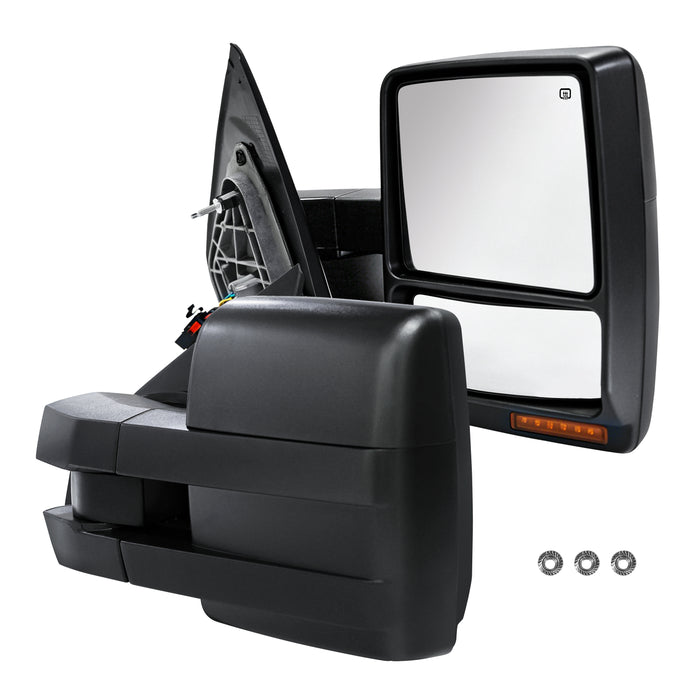 Seguler Power Heated LED Signal Towing Mirrors Pair for 2004-2006 Ford F150