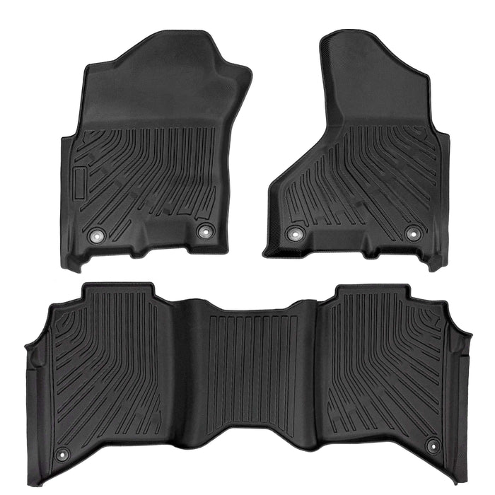 Seguler All-Weather Floor Mats for 2019-2025 Dodge Ram 2500 3500 Crew Cab