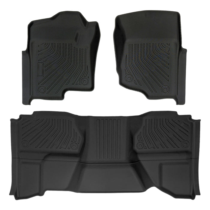 Seguler All-Weather TPE Floor Mats 2007-2013 Silverado Sierra 1500 2500 Extend Cab