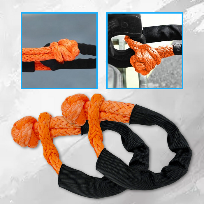 Seguler 1/2" x 22" Heavy Duty Synthetic Soft Shackle 33,000 lbs Break Strength with Extra Protection Sleeves