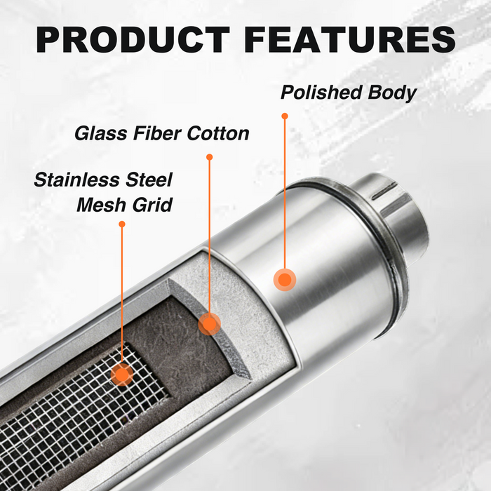 Seguler 4 Inch Muffler Delete Pipe 20 Inch Length for Diesel Exhaust Stainless Steel