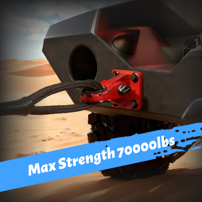 Seguler 3/4" Heavy Duty D Ring Shackle Kit 7/8" Screw Pin with Isolator Washers 70,000 lbs Break Strength