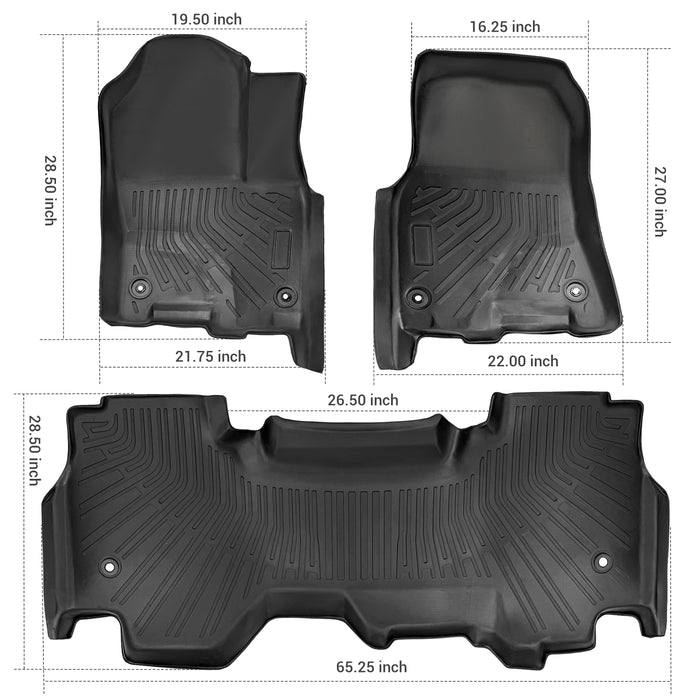 Seguler All-Weather TPE Floor Mats for 2025-2026 Dodge Ram 1500 Quad Cab