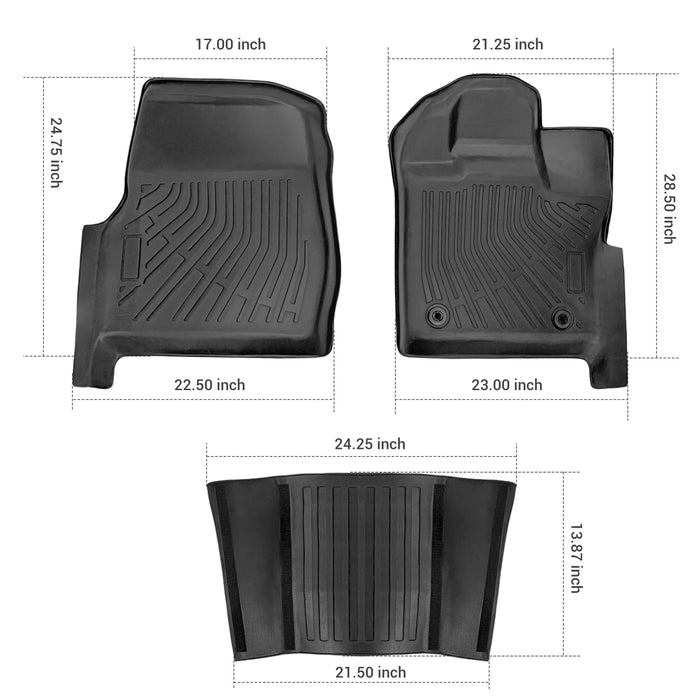 Seguler All-Weather TPE Floor Mats for 2015-2025 Ford F150 Regular Cab Bucket Seat