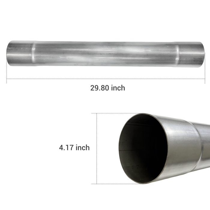 Seguler 4" Straight Exhaust Pipe 30" Length for Diesel Exhaust Pipe Universal
