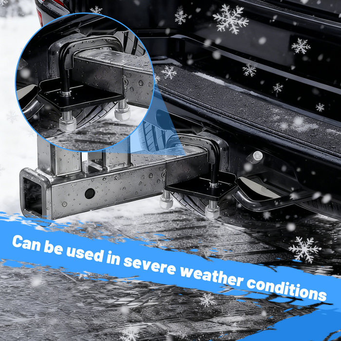 Seguler 2" Heavy Duty Hitch Tightener Kit Anti-Rattle U-Bolt Lock with Rubber Isolator & Anti-Rust Coating