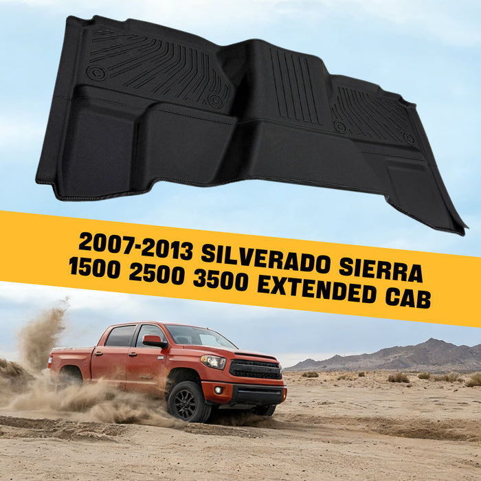 Seguler All-Weather TPE Floor Mats 2007-2013 Silverado Sierra 1500 2500 Extend Cab