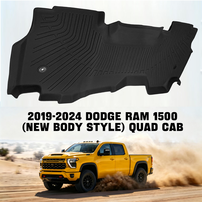 Seguler All-Weather TPE Floor Mats for 2019-2024 Dodge Ram 1500 Quad Cab