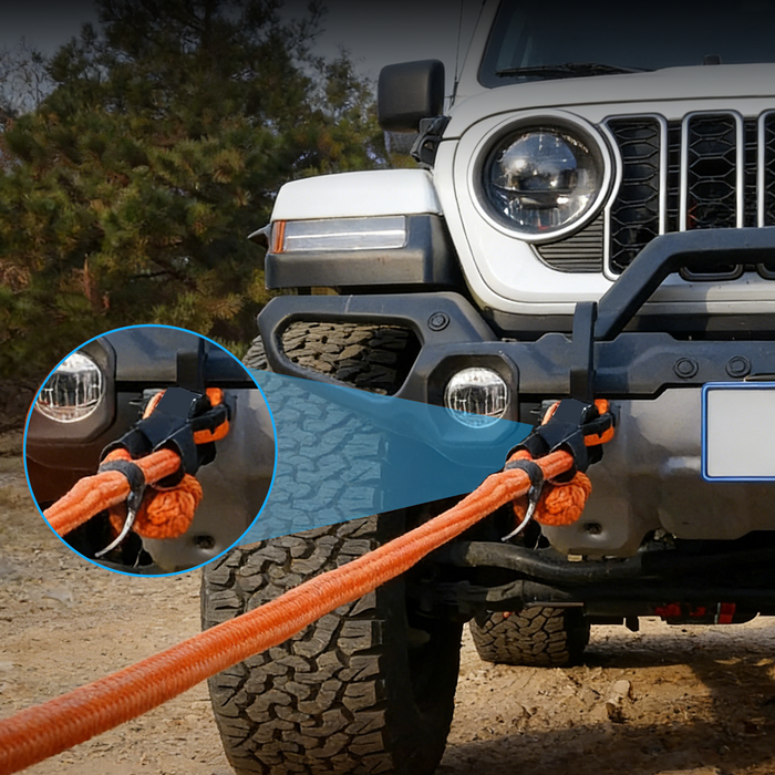 Seguler 1/2" x 22" Heavy Duty Synthetic Soft Shackle 33,000 lbs Break Strength with Extra Protection Sleeves