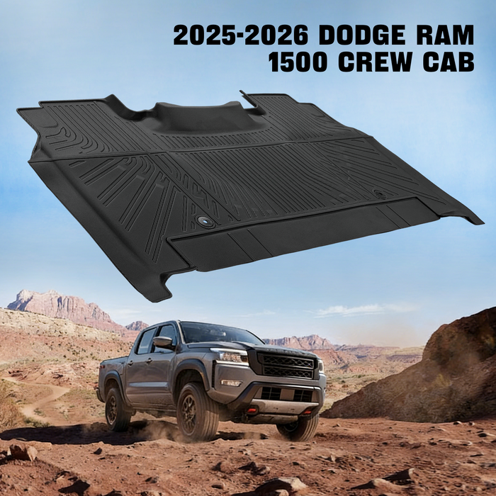 Seguler All-Weather TPE Floor Mats for 2025-2026 Dodge Ram 1500 Crew Cab with Storage