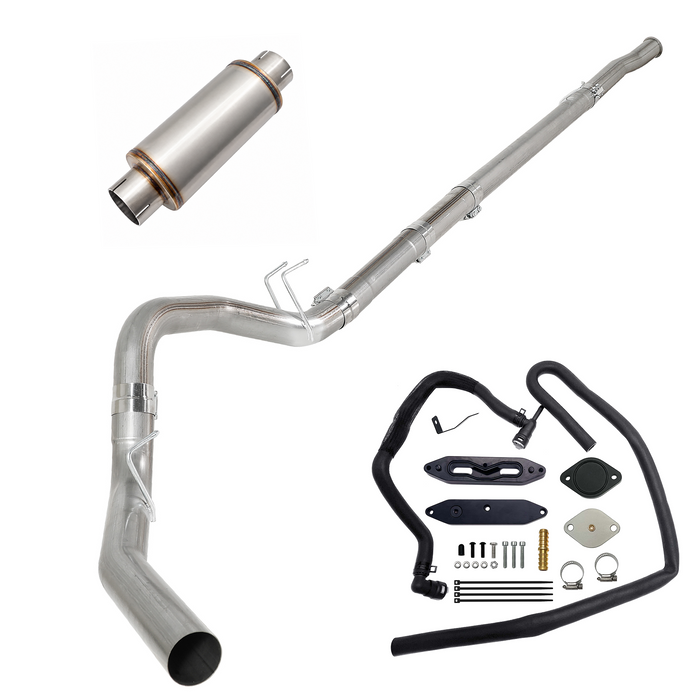 Seguler EGR & 4"/5" DPF Delete Pipe Kit for 2003-2023 6.0L 6.4L 6.7L Ford Powerstroke