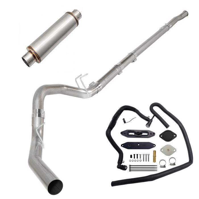 Seguler EGR & 4"/5" DPF Delete Pipe Kit for 2003-2023 6.0L 6.4L 6.7L Ford Powerstroke