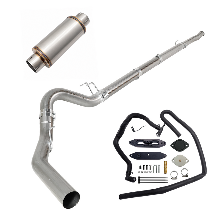 Seguler EGR & 4"/5" DPF Delete Pipe Kit for 2003-2023 6.0L 6.4L 6.7L Ford Powerstroke