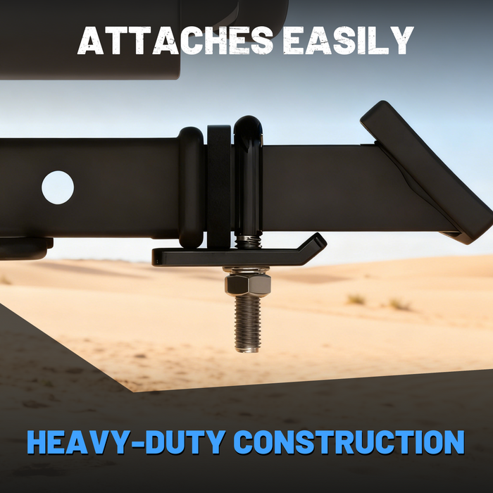 Seguler 2" Heavy Duty Hitch Tightener Kit Anti-Rattle U-Bolt Lock with Rubber Isolator & Anti-Rust Coating