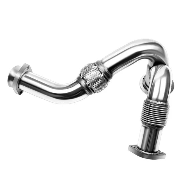 Seguler 2003-2007 6.0L Ford Powerstroke Polished Exhaust Up-Pipe Y-Pipe & EGR Cooler Kit