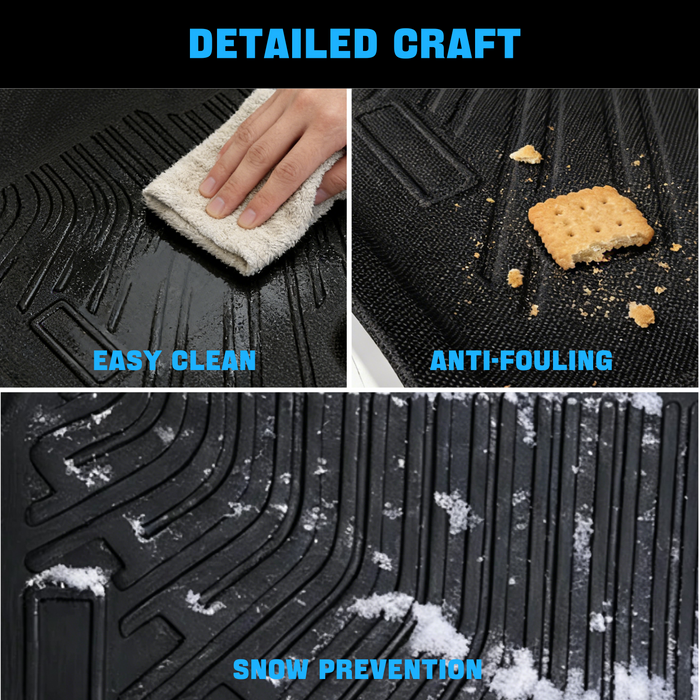 Seguler All-Weather TPE Floor Mats for 2010-2018 Dodge Ram 2500 3500 Mega Cab