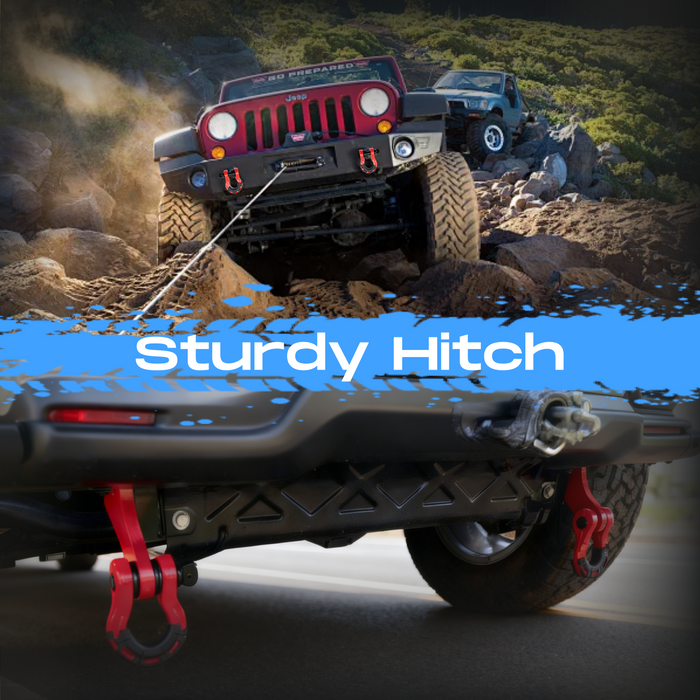 Seguler 3/4" Heavy Duty D Ring Shackle Kit 7/8" Screw Pin with Isolator Washers 70,000 lbs Break Strength