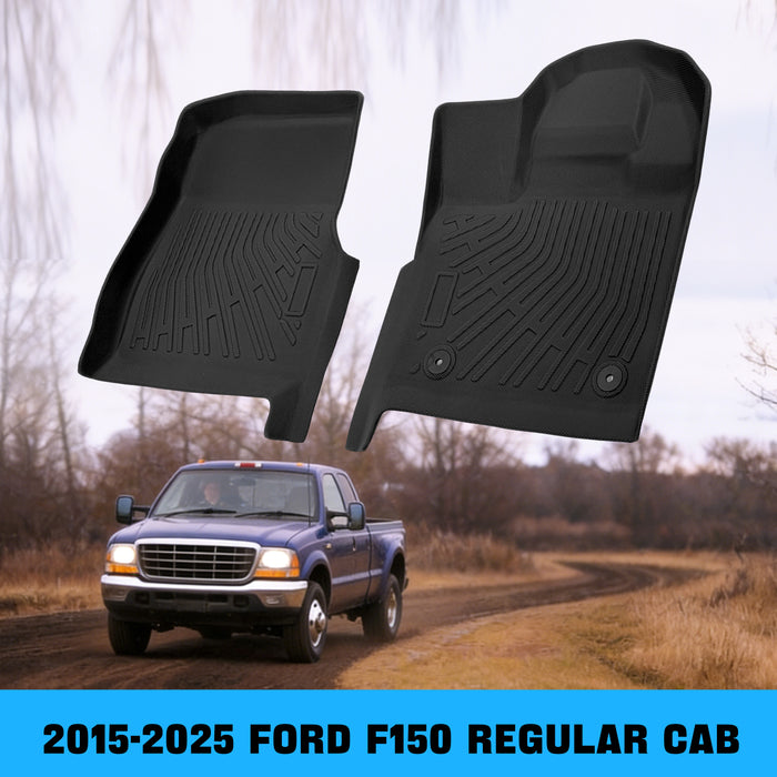 Seguler All-Weather TPE Floor Mats for 2015-2025 Ford F150 Regular Cab Bucket Seat