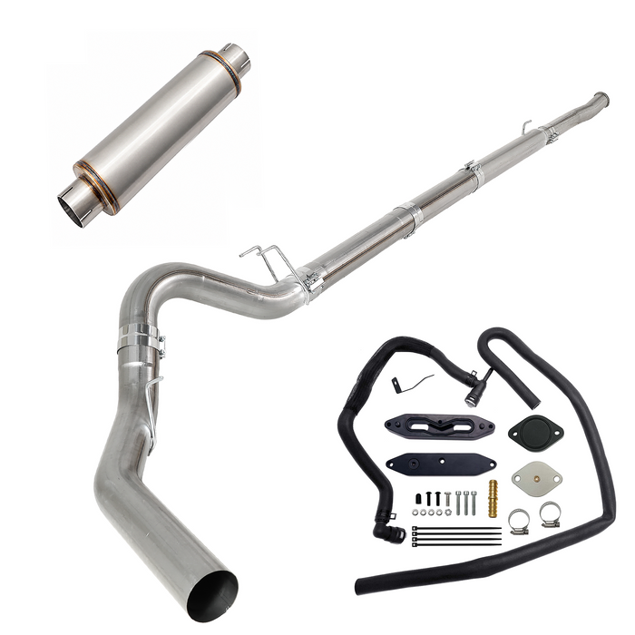 Seguler EGR & 4"/5" DPF Delete Pipe Kit for 2003-2023 6.0L 6.4L 6.7L Ford Powerstroke