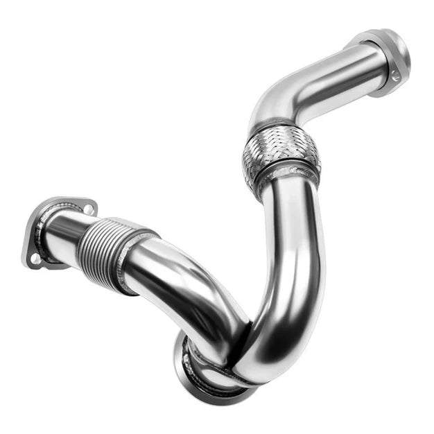 Seguler 2003-2007 6.0L Ford Powerstroke Polished Exhaust Up-Pipe Y-Pipe & EGR Cooler Kit