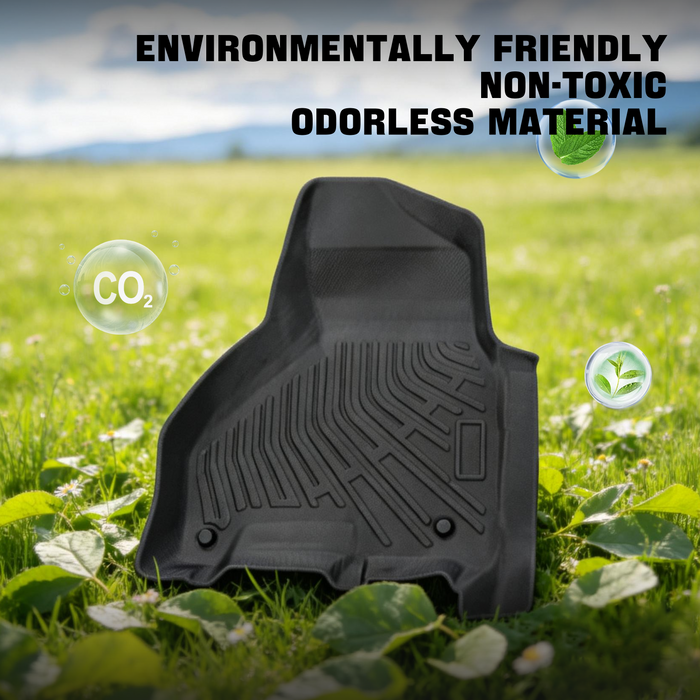Seguler All-Weather TPE Floor Mats for 2010-2018 Dodge Ram 2500 3500 Mega Cab