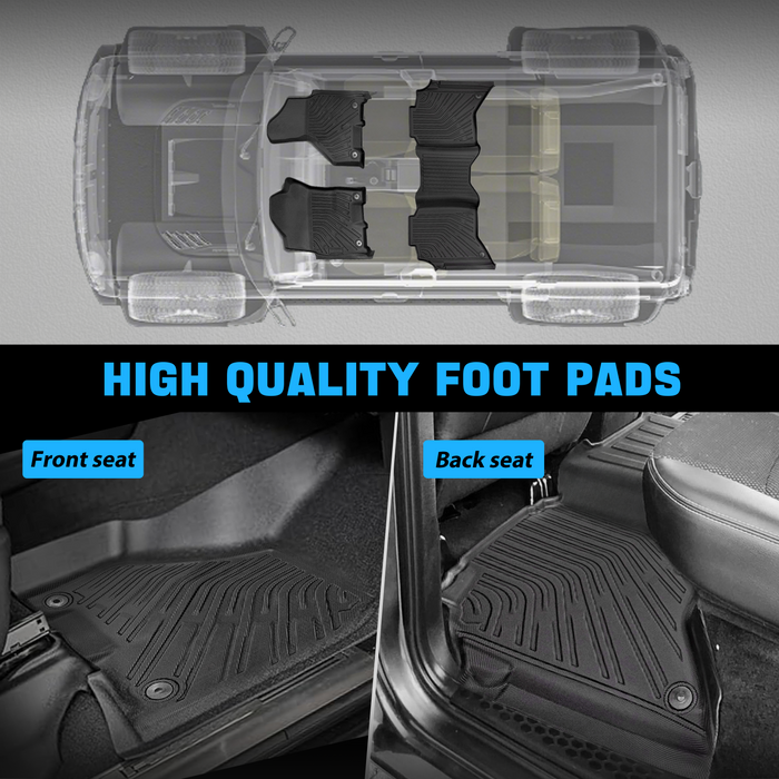 Seguler All-Weather Floor Mats for 2019-2025 Dodge Ram 2500 3500 Crew Cab