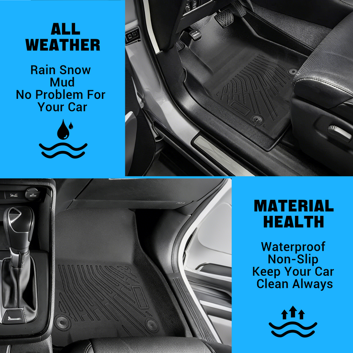 Seguler All-Weather TPE Floor Mats for 2019-2024 Dodge Ram 1500 Quad Cab