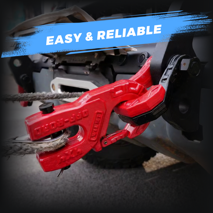 Seguler 3/8" Heavy Duty Forged Steel Winch Hook 44,000 lbs Max Strength, with Safety Latch