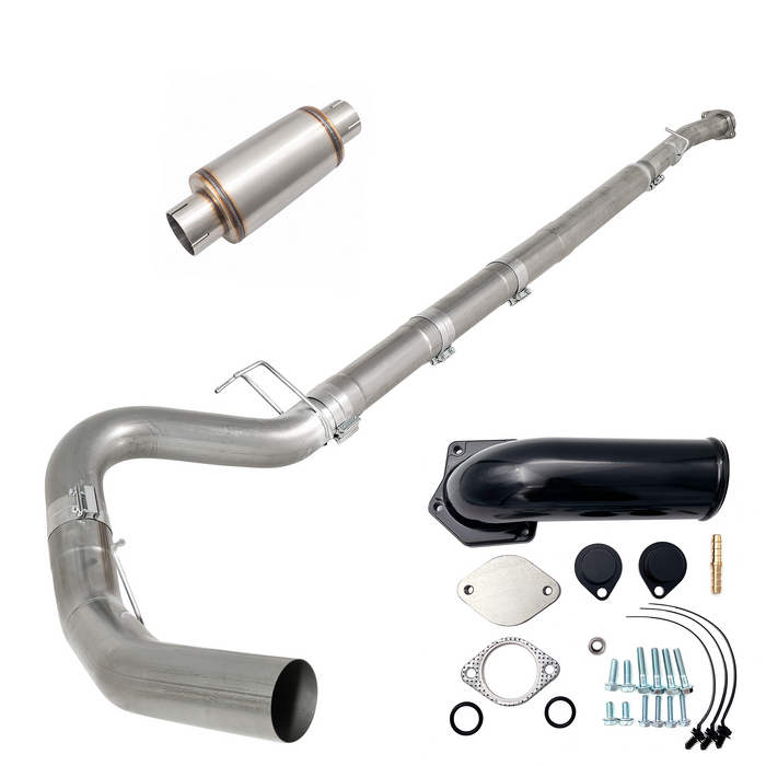 Seguler EGR & 4"/5" DPF Delete Pipe Kit for 2003-2023 6.0L 6.4L 6.7L Ford Powerstroke