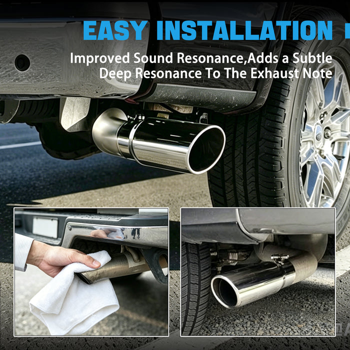 Seguler Diesel Exhaust Tip 4" Inlet 6" Outlet 12" Long Stainless Steel Bolt On