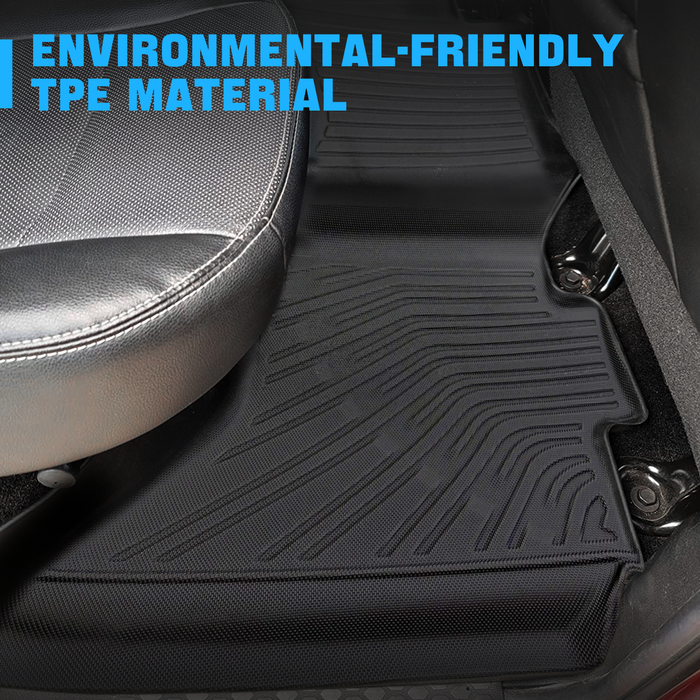 Seguler All-Weather TPE Floor Mats for Dodge Ram 2013-2018 1500 2500 3500 & 2019-2024 1500 Classic Crew Cab