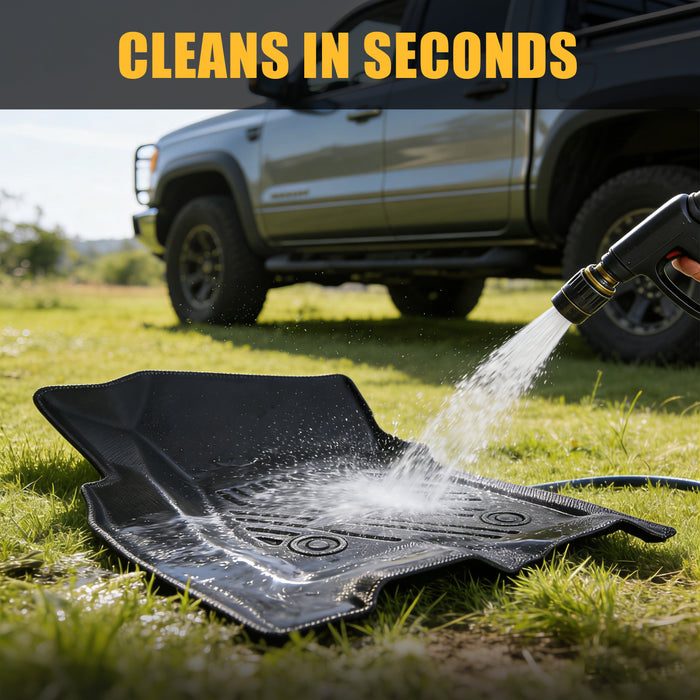 Seguler All-Weather TPE Floor Mats for 1999-2006 Silverado/Sierra 1500 2500 3500 Crew Cab