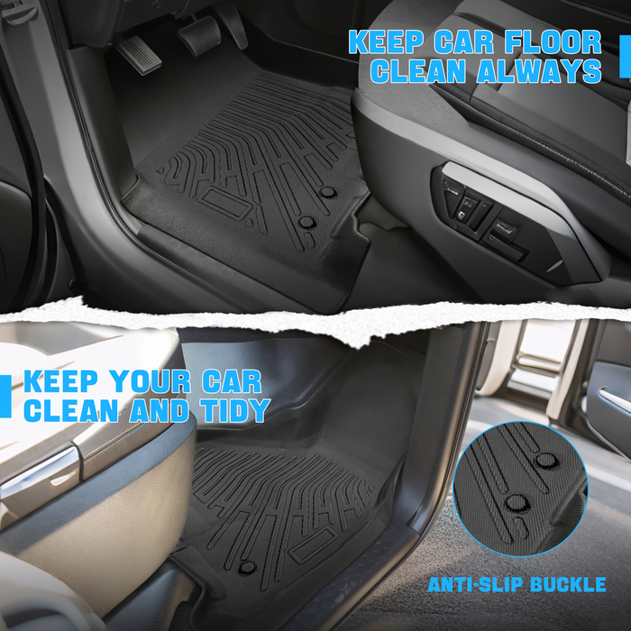 Seguler All-Weather TPE Floor Mats for 2010-2018 Dodge Ram 2500 3500 Mega Cab