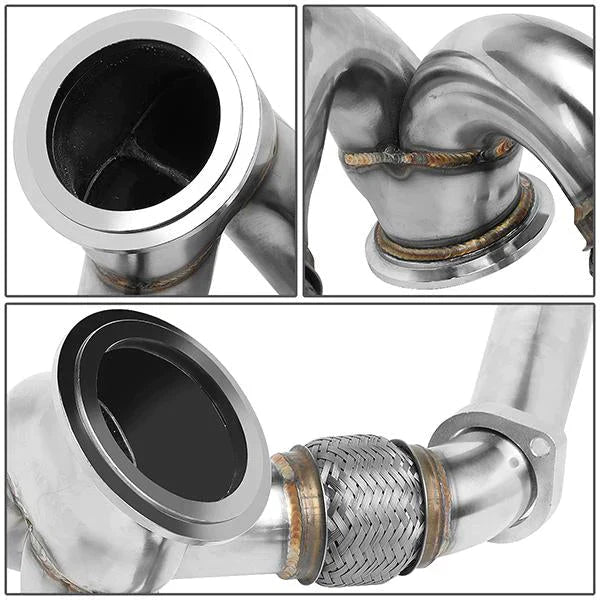 Seguler 2003-2007 6.0L Ford Powerstroke Polished Exhaust Up-Pipe Y-Pipe & EGR Cooler Kit