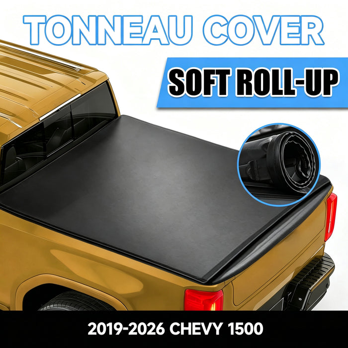 Seguler 5.8FT Soft Roll Up Tonneau Cover Bed for 2019-2026 Chevy Silverado Sierra