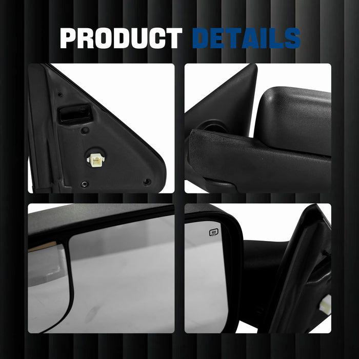 Seguler Power Heated Towing Mirrors Pair for 2002-2008 Dodge Ram 1500 & 2003-2009 Ram 2500 3500