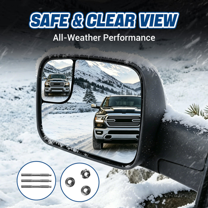 Seguler Manual Flip Up Towing Mirrors Pair for 1994-2001 Dodge Ram 1500 & 1994-2002 Ram 2500 3500