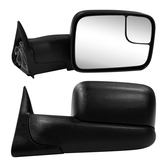 Seguler Manual Flip Up Towing Mirrors Pair for 1994-2001 Dodge Ram 1500 & 1994-2002 Ram 2500 3500