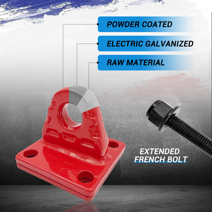 Seguler 2Pcs Shackle Mounts with Backer Plates 42,000 lbs Break Strength