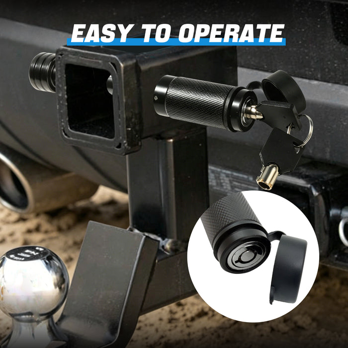 Seguler 5/8" Hitch Lock Anti Theft Trailer Lock Rattle-Free O-Rings