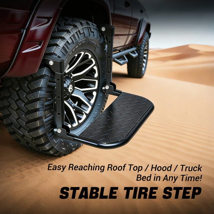 Seguler Folding Heavy Duty Tire Step Adjustable Step