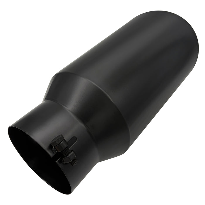 Seguler Diesel Exhaust Tip 5" Inlet 7" Outlet 15" Long Black Stainless Steel Bolt On