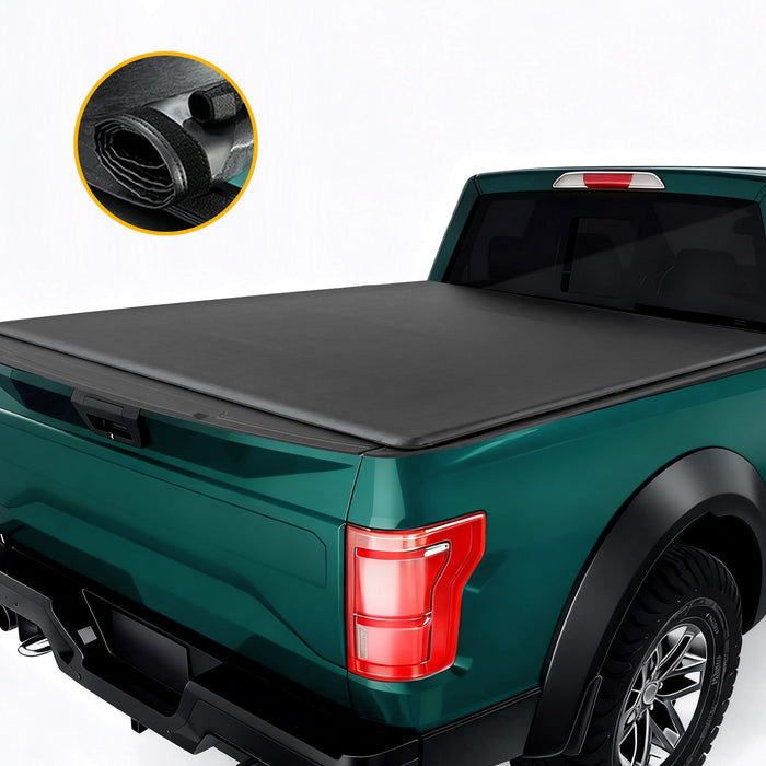 Seguler 2004-2026 Ford F150 5.5FT, 6.5FT, 6.8FT, 8FT Soft Roll Up Tonneau Cover Truck Bed