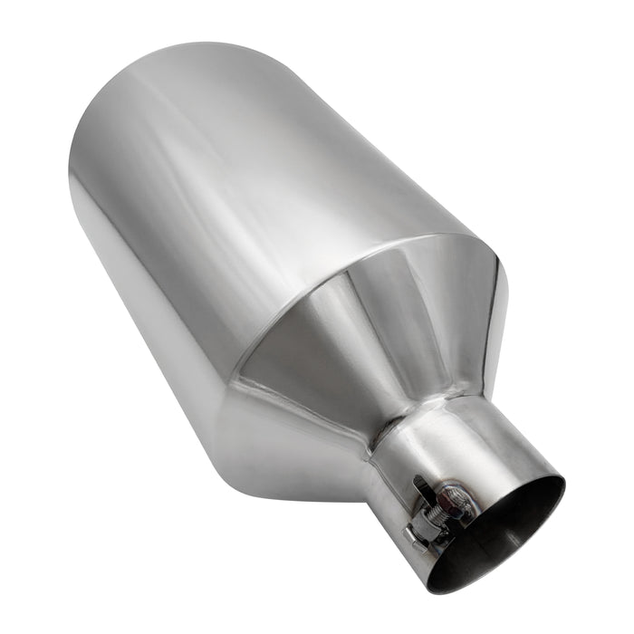Seguler Diesel Exhaust Tip 4" Inlet 10" Outlet 18" Long Stainless Steel Bolt On