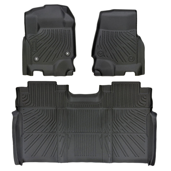 Seguler All-Weather TPE Floor Mats 2017-2025 Ford F250 F350 F450 SuperCrew Cab