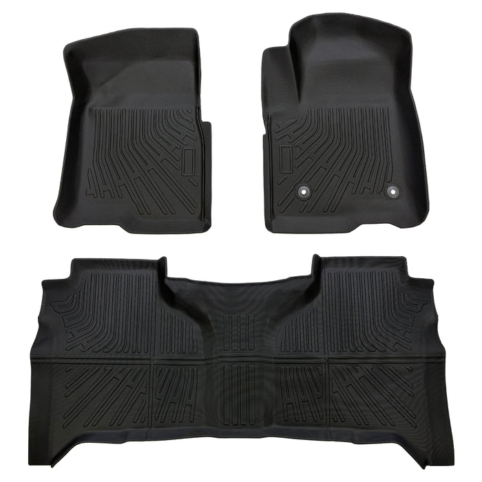 Seguler All-Weather TPE Floor Mats 2019-2025 Silverado Sierra 1500 New Double Cab